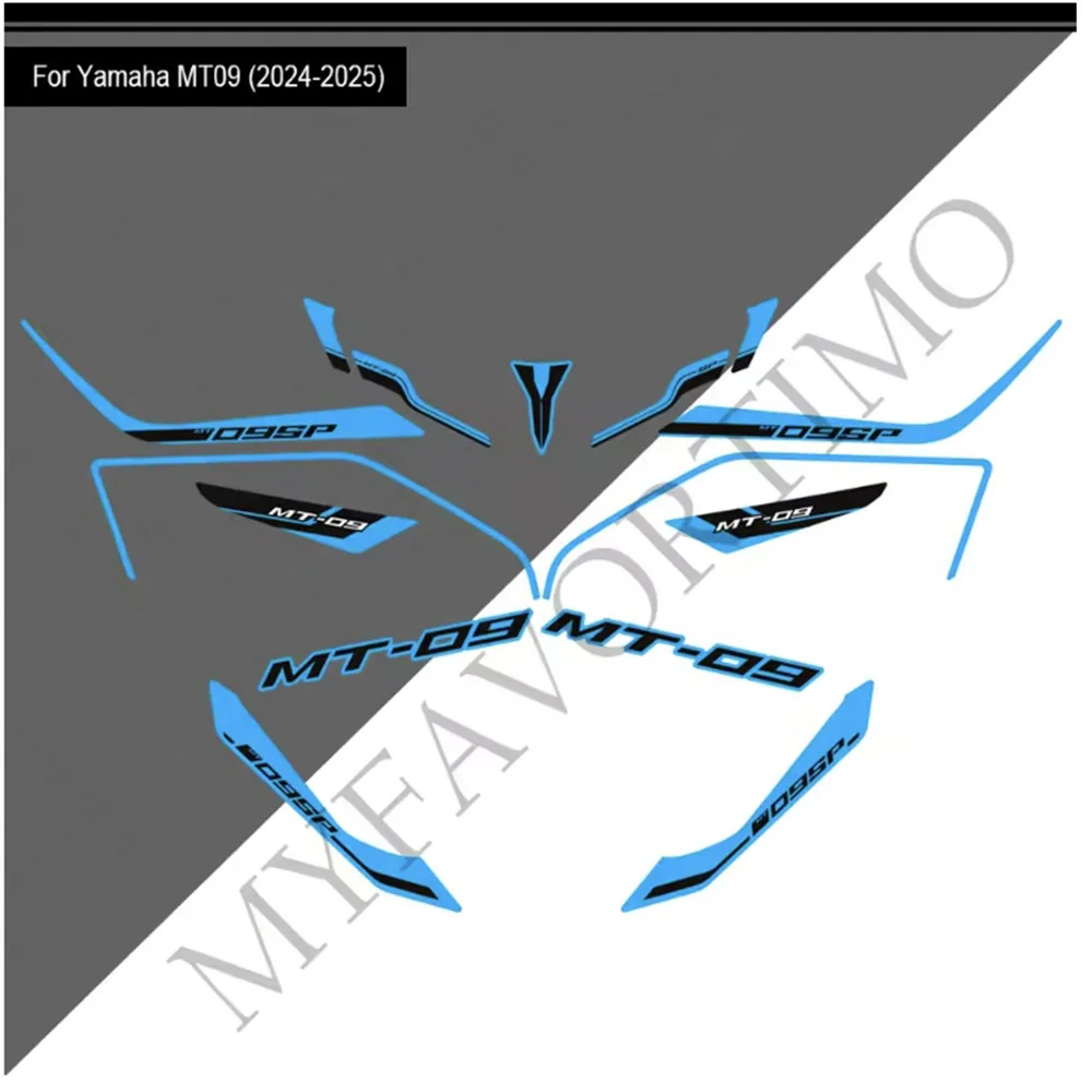 

For Yamaha MT-09 MT09 MT 09 SP Motorcycle Tank Swing Arm Stickers Decals Fairing Front Face Fender 2024 2025