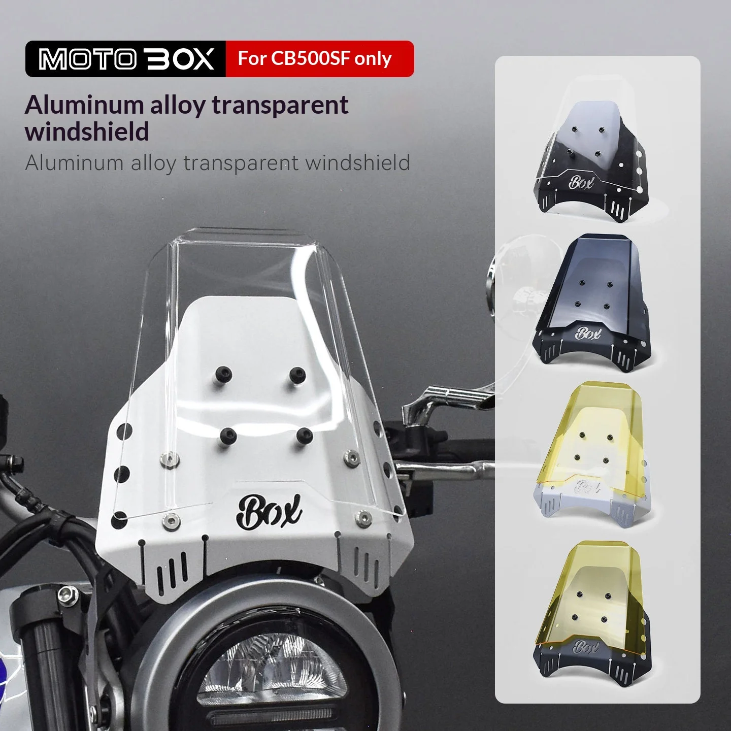 【Premium】For Honda CB500SF Super Four modified aluminum alloy transparent small windshield front windshield decorative accessori