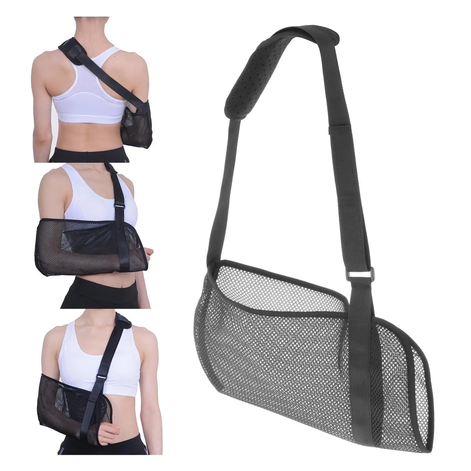 

Breathable Arm Sling Adjustable Support Strap Lightweight Immobilizer for Injury Shoulder Elbow Wrist Rotator Cuff Women and Men