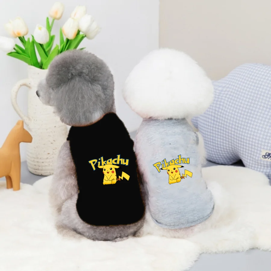 1pc  Clever Pikachu printed pet vest, breathable and soft al