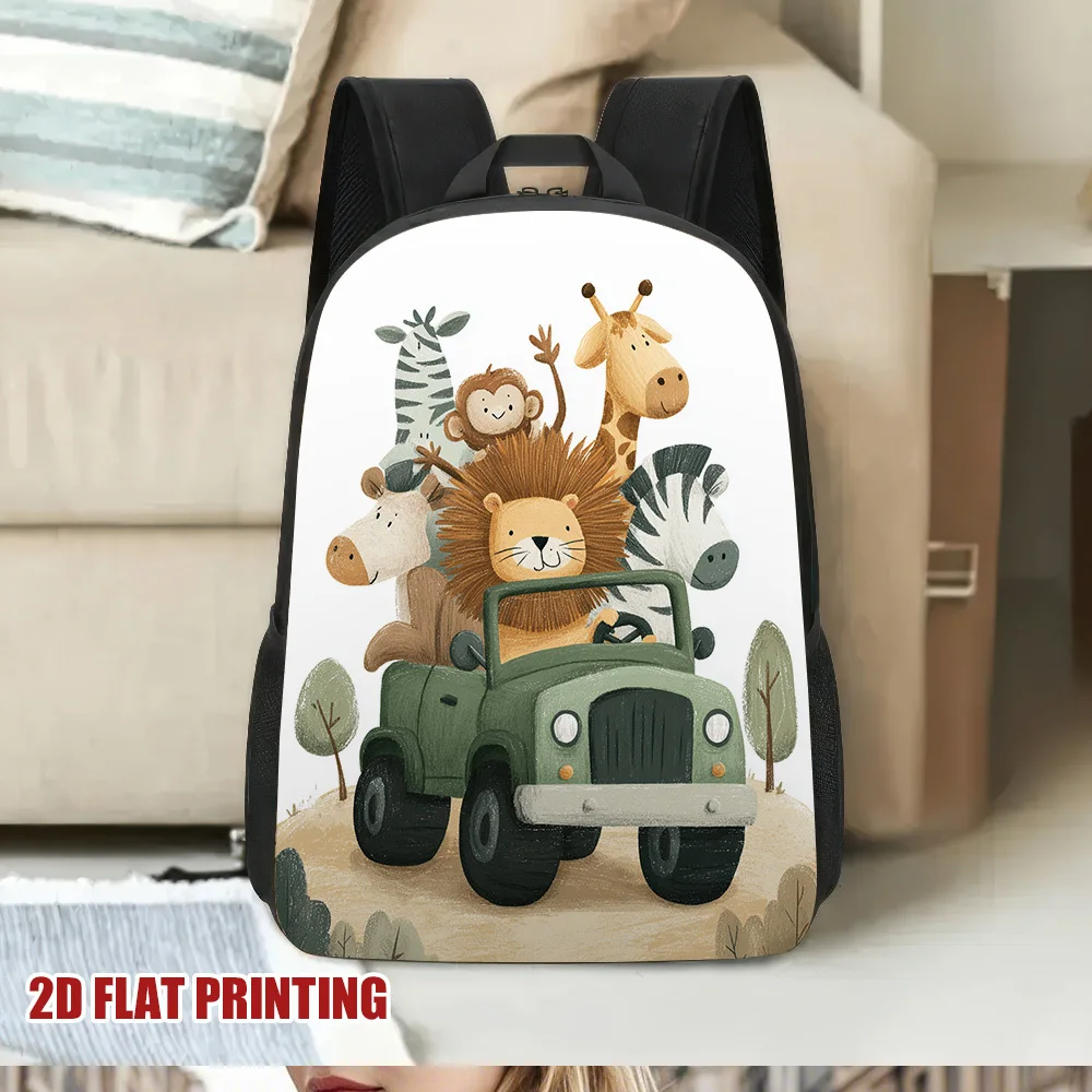 Mochila con estampado plano 2D Safari Joyride Quartet - Correa ajustable y extraíble de poliéster, elegante y ligera