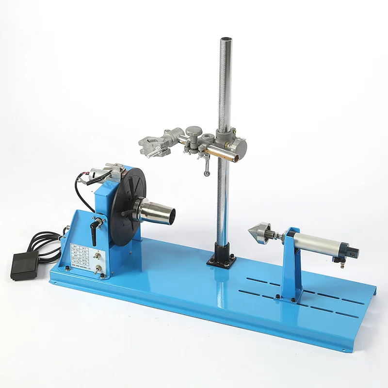 65mm Chuck + HD-10 Mini Welding Positioner Turntable + Welding gun bracket Chuck Welding Table semi-automatic welding Turntable
