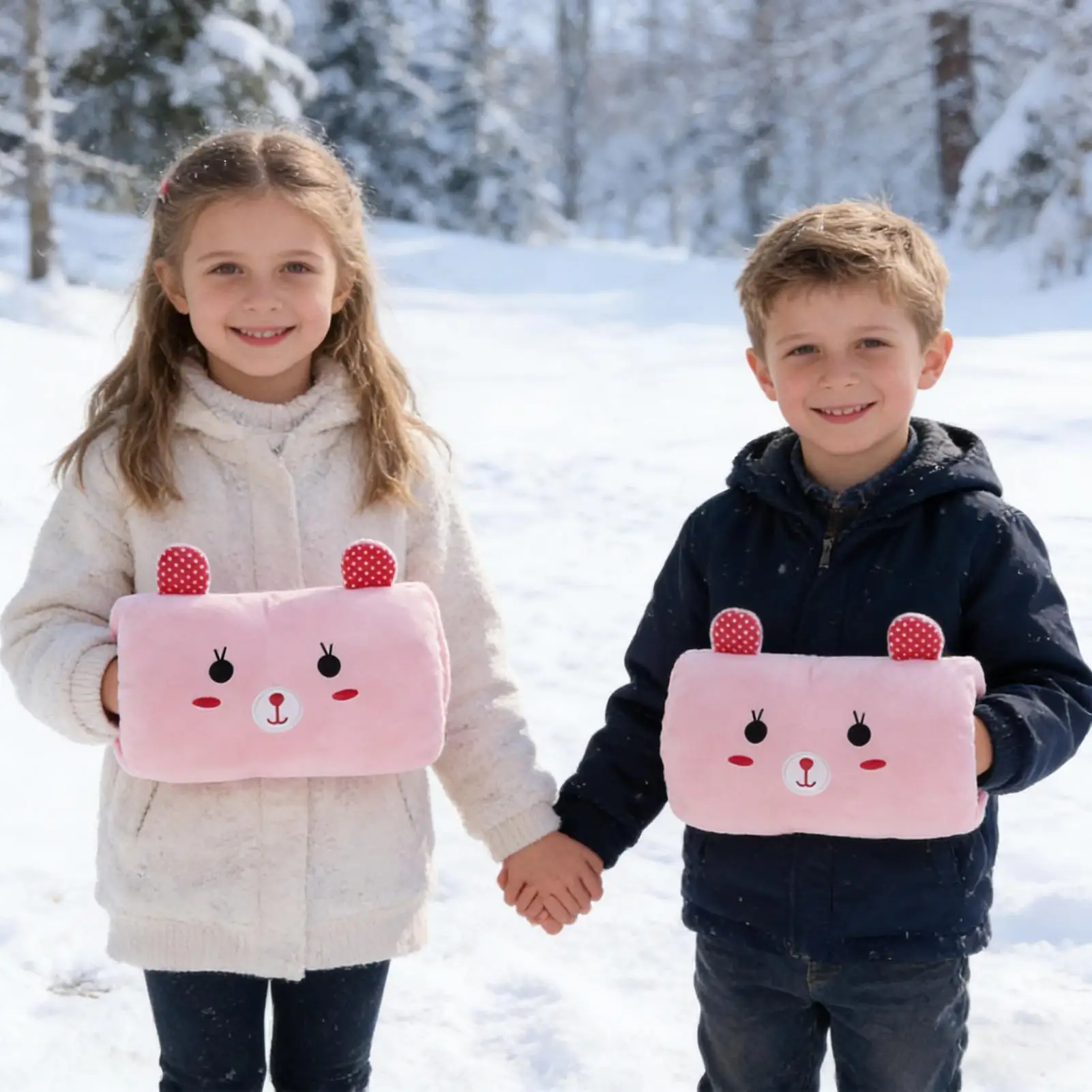 Plush Hand Pillow Plush Bunny Shape Hand Warmer Muff Throw Pillow For Kids Classroom Travel Napping Winter School Home Cold