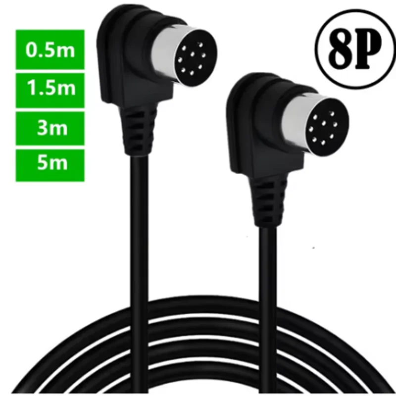 8 دبوس Din 90 درجة زاوية كبيرة ذكر إلى ذكر أنثى المتكلم سلك كابل الصوت ل بانج أولوفسن B & O PowerLink BeoLab Power MK2 #5