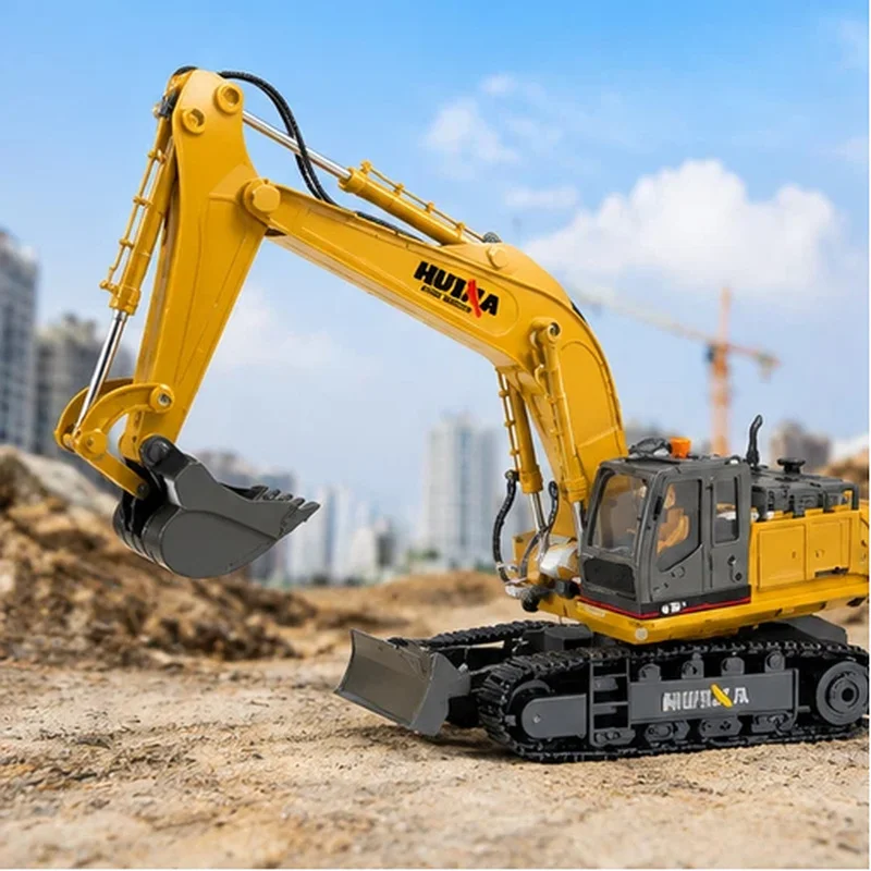 Huina Remote Control Excavator Alloy 11 Channel 1 16 Scale RC Engineering Vehicle For Adult Hobby Collection