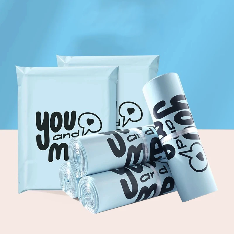 20 قطعة/السلع أكياس المغلف الشحن البلاستيك اكسبرس المغلف أكياس التخزين wathet اللون أكياس بريد ذاتية اللصق ختم حقيبة التخزين