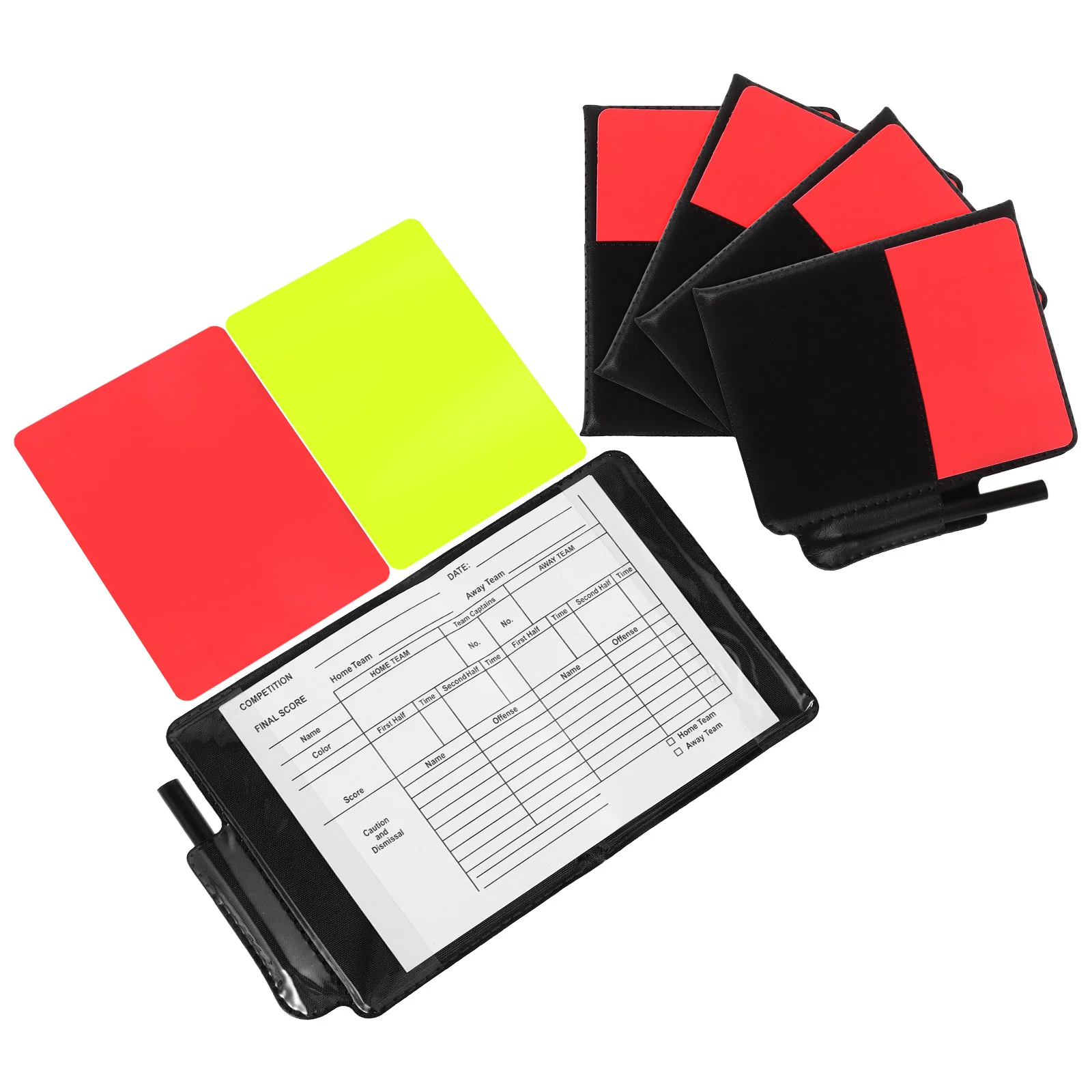 

5Sets Soccer Referee Red Yellow Cards PVC Durable Waterproof Lightweight Football Match Official Warning