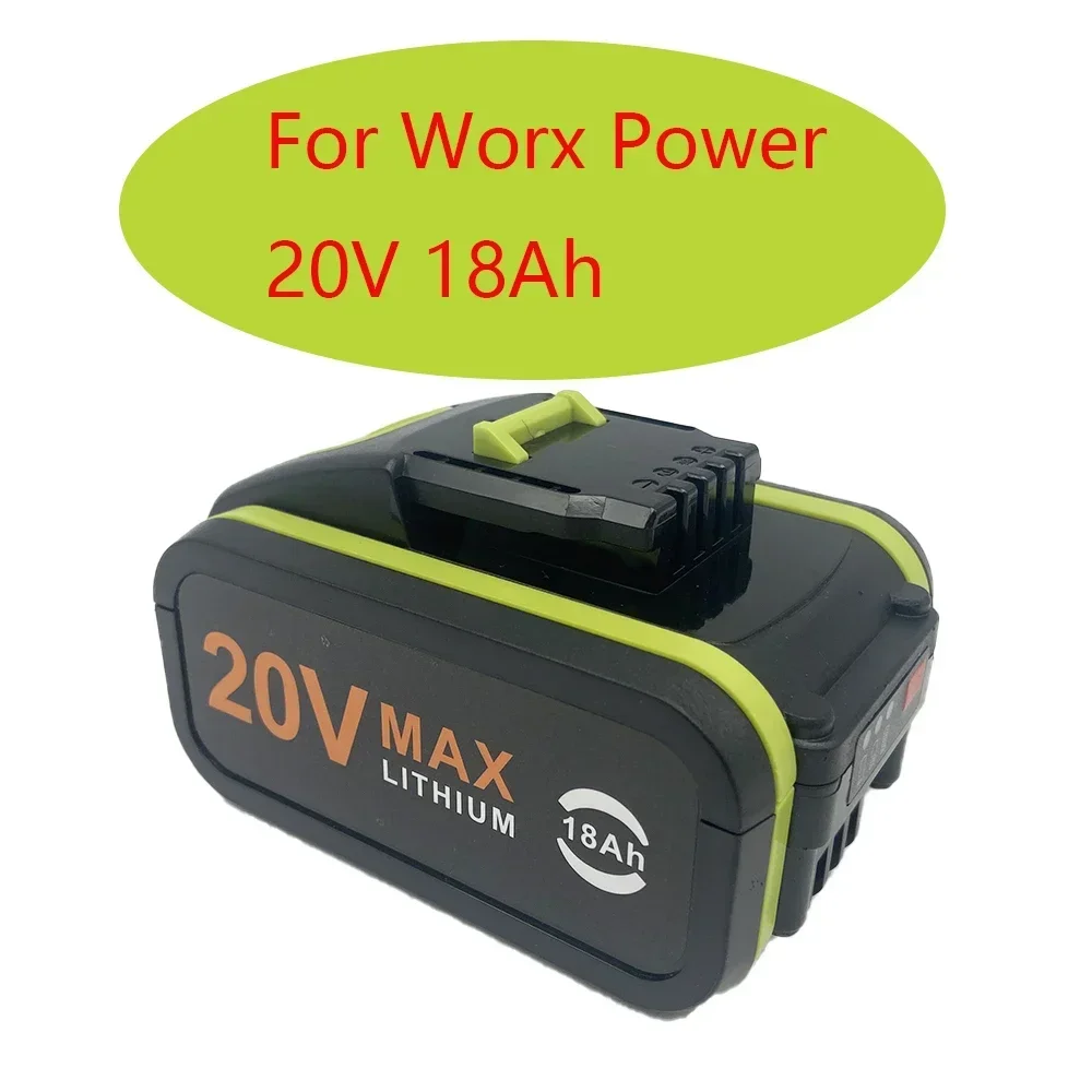Lithium ion battery 18 Ah 20V, suitable for Worx WA3551.1 18 Ah WA3553.2 WX390 WA3572 WX367