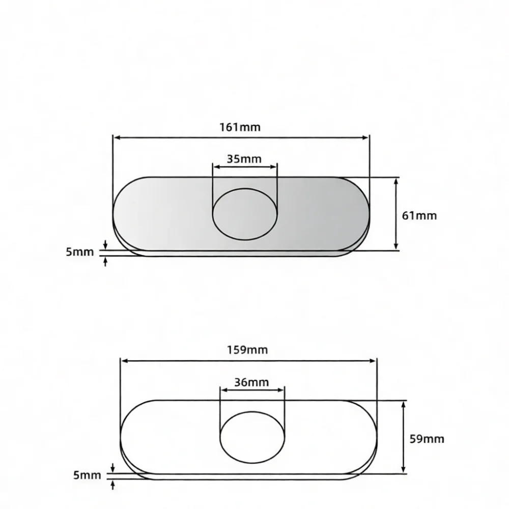 Stainless Steel Faucet Hole Cover Plate Deck Escutcheon For Bathroom Kitchen Sink Single Hole Faucet Replacement Decorative