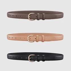 Ceinture en cuir pour femmes, marque de luxe, de styliste, Simple, à la mode, avec Jeans et pantalons décorés, haute qualité, boucle en alliage