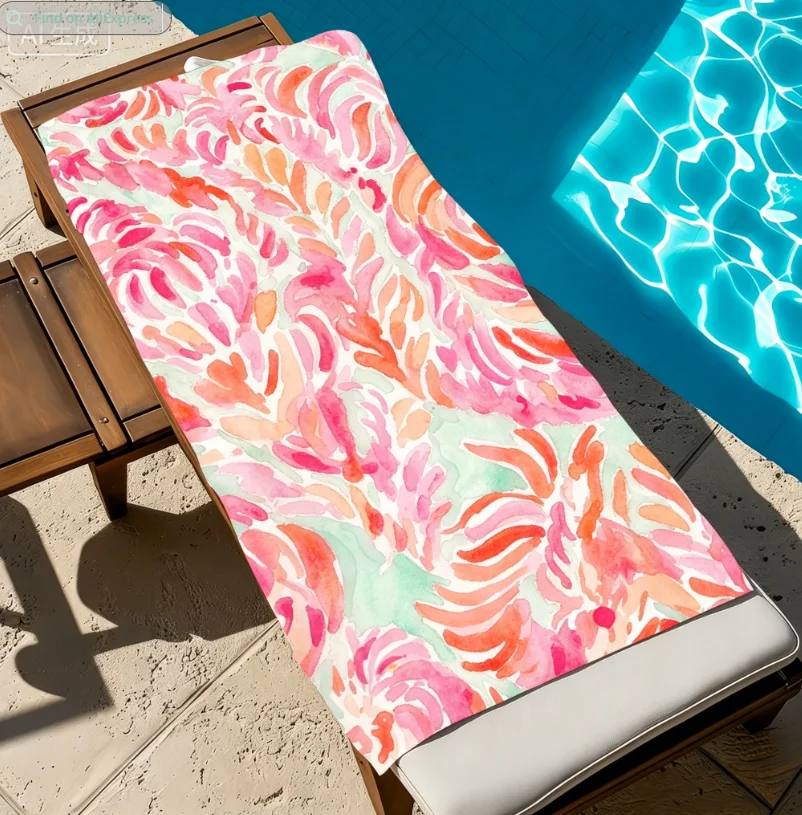 Flower Beach Towels Tourist Towels Gift Gym Sauna Tourism Spa Shower Camping Quick Drying Sports Beach Towels Soft Swimming Pool