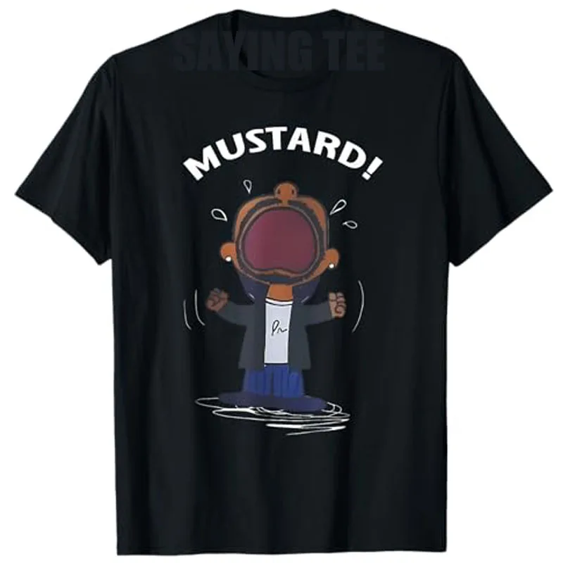 Funny Mustard Boys Fashion Men Clothing Humorous Rock T-Shirt Casual Graphic Outfit Short Sleeve Saying Tee Street Novelty Gift