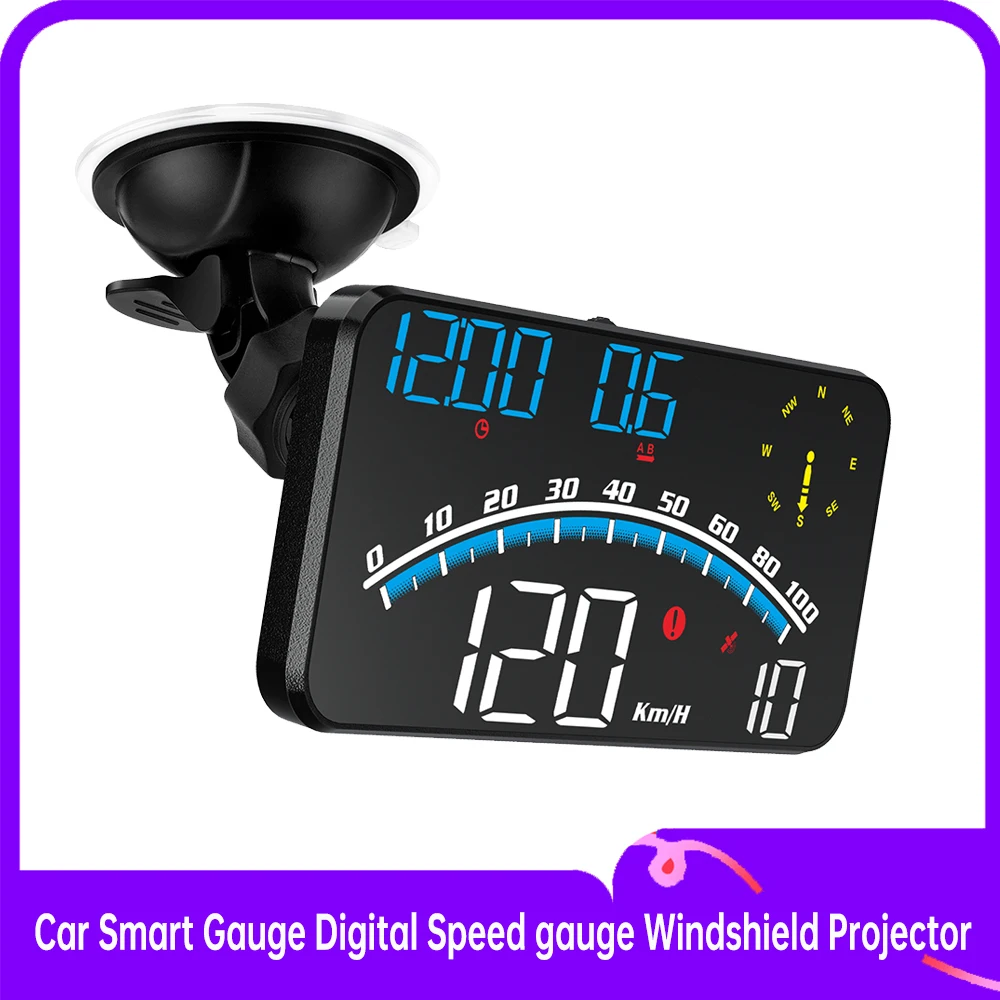 

Автомобильный умный датчик, цифровой датчик скорости, проекционный дисплей с компасом, проектор на лобовом стекле, аксессуары для авто электроники0