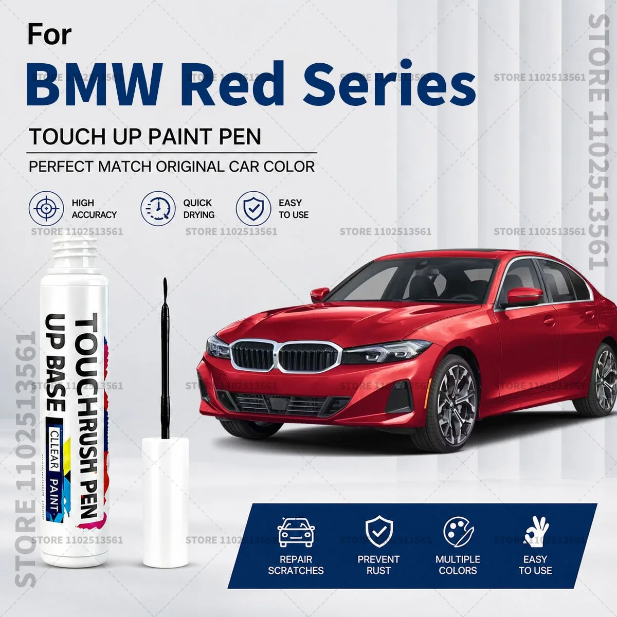 For BMW Series Red  A75 C06 C25 C3C A61 Paint Repair Pen Touch Up Scratch Remover DIY Auto Accessories