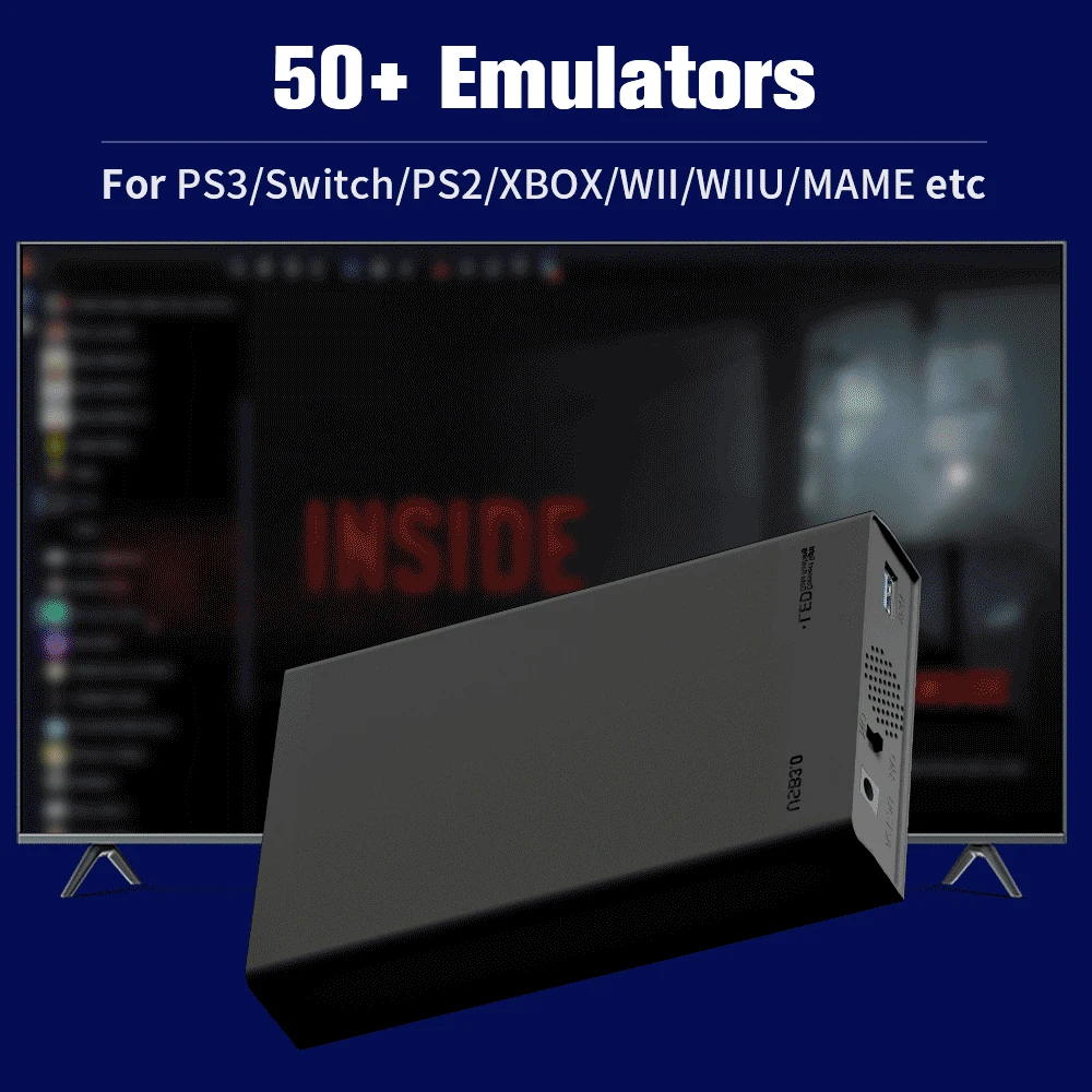 محرك الأقراص الصلبة المحمول Hyper Base MIX 500GB 3 نظام في 1 مدمج 38200+ AAA&3D&Retro Games لـ PS3/Switch/PS2/XBOX/WII/WIIU