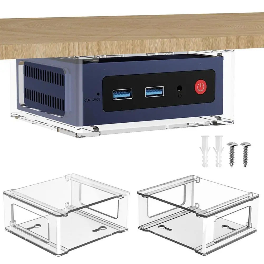 Для Beelink S12 Pro Mini PC N100 компьютерная подставка для хоста пылезащитная прозрачная настольная вертикальная подставка для хранения хоста