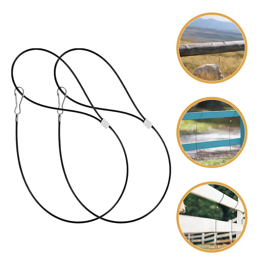 

2 шт. Износостойкие тросовые защелки из нержавеющей стали для уличных ворот, заборов, дверей для двора и сада, регулируемые, прочные