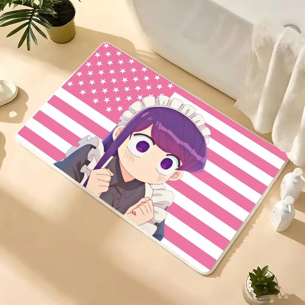 Anime Komi Cannot C-Communicate Floor Mat Rugs Soft Bedroom Floor Anti-skid Household Carpets