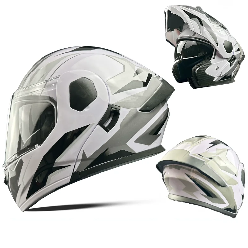 

Lightweight Full Face Motorcycle Helmet Inner Sun Lens flip-up motorcycle helmet Dual-visor