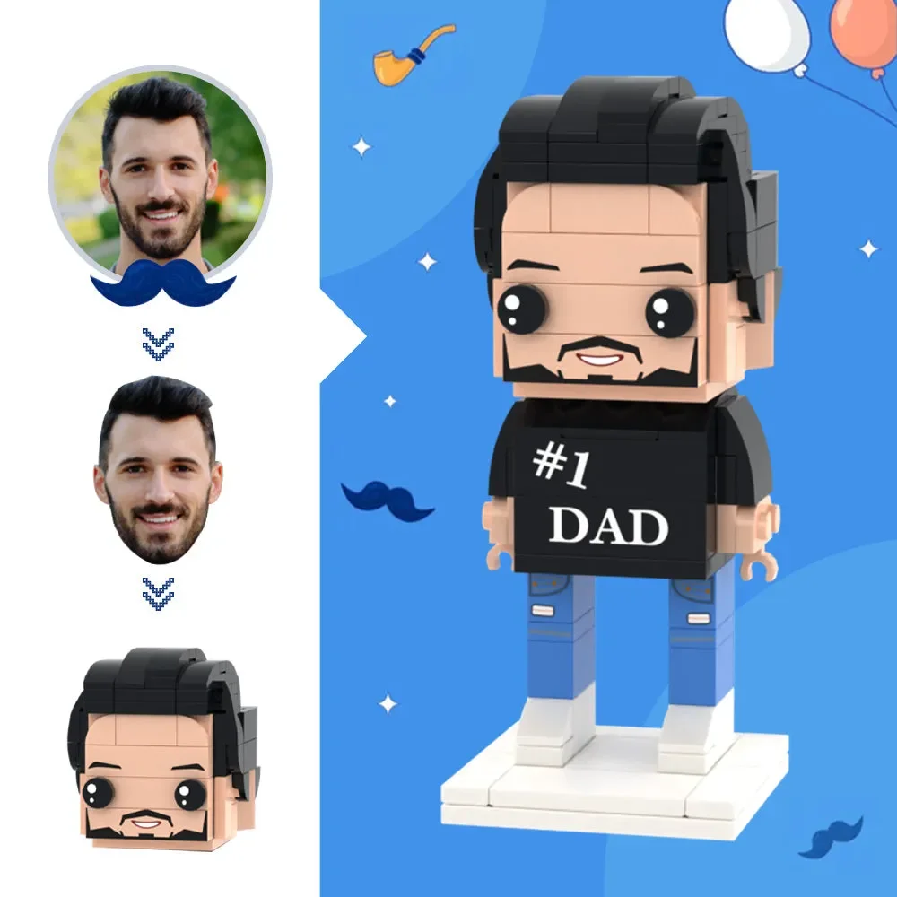

Character Brickfigures Decor, Personalized Single Small Particle Blocks Model, Commemorative Gift for All Festivals & Display