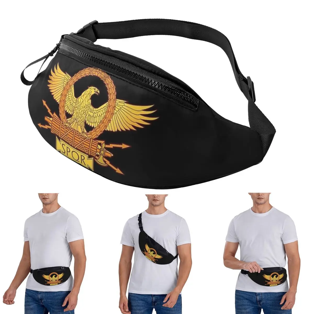 

Crossbody Waist Bag Ancient Roman SPQR Men Women Fanny Pack Traveling Running Money Phone Pouch