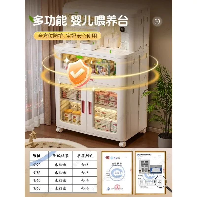 Baby Feeding Table Multi-layer Children's Toy Storage Rack Household Multi-functional Microwave Oven Kitchenware Storage Cabinet