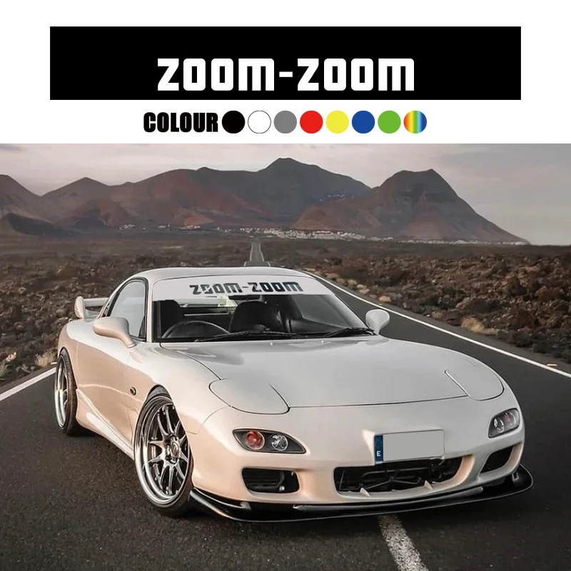 

1PC ZOOM-ZOOM Car Sticker Personality Front Windshield Hollow Out Decal
