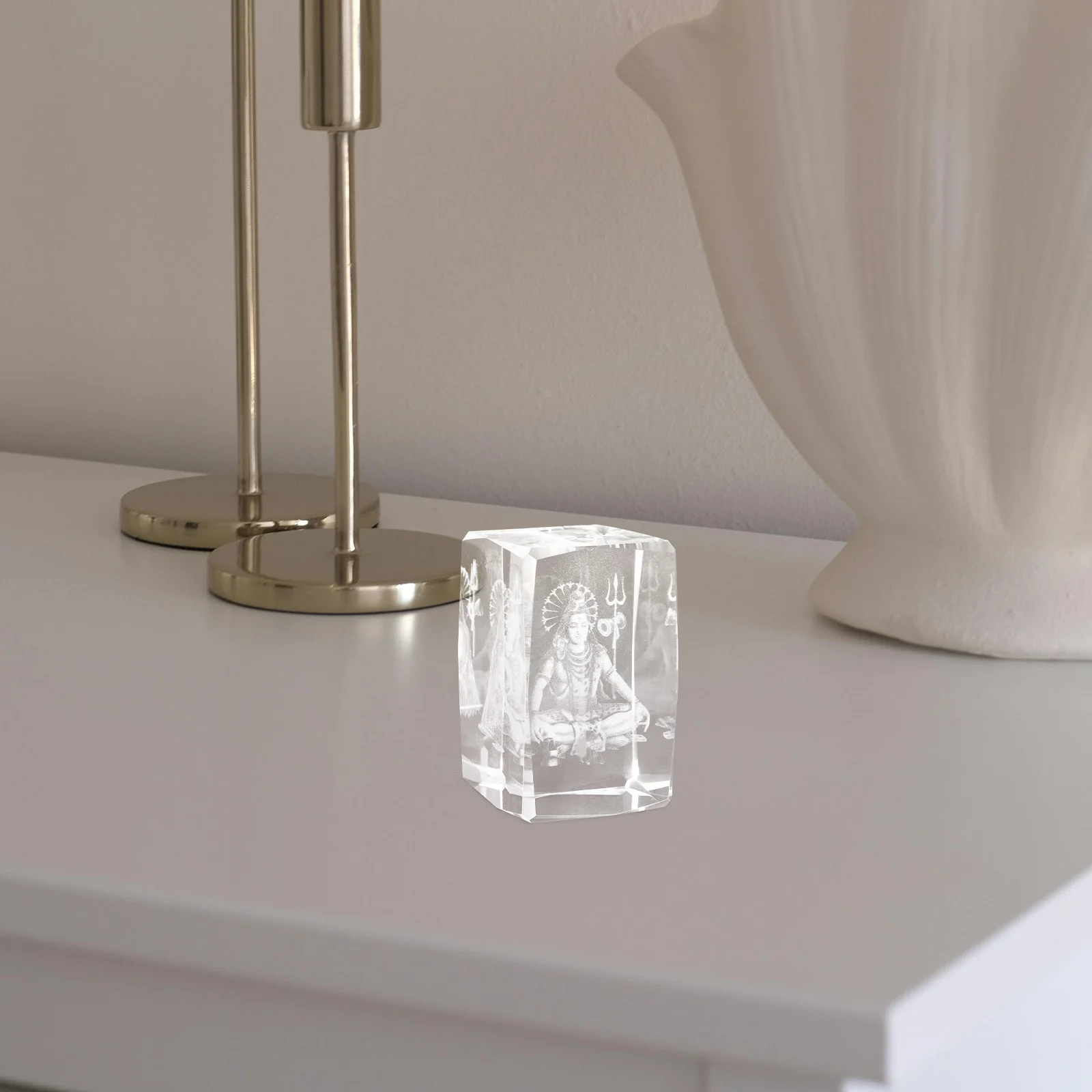

Sacred Crystal Shiva Idol Finely Carved Religious Statue for Spiritual Space Home Shrine Decor Unique Cultural Artwork Gift