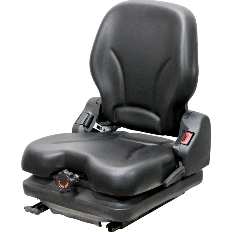 

Low Suspension Heavy Duty Forklift Seat with Shock Absorber Adjustable Headrest and Excavator Slide