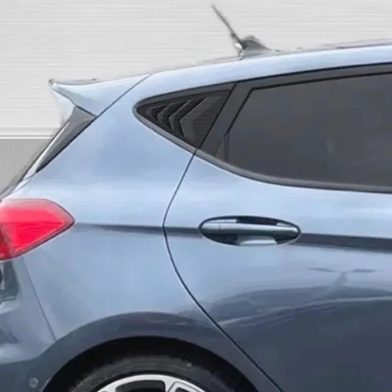 

Для Ford Fiesta 2018-2021 ABS углеродное волокно автомобиля заднее боковое окно заднее треугольное окно спойлер жалюзи отделка автомобильные аксессуары