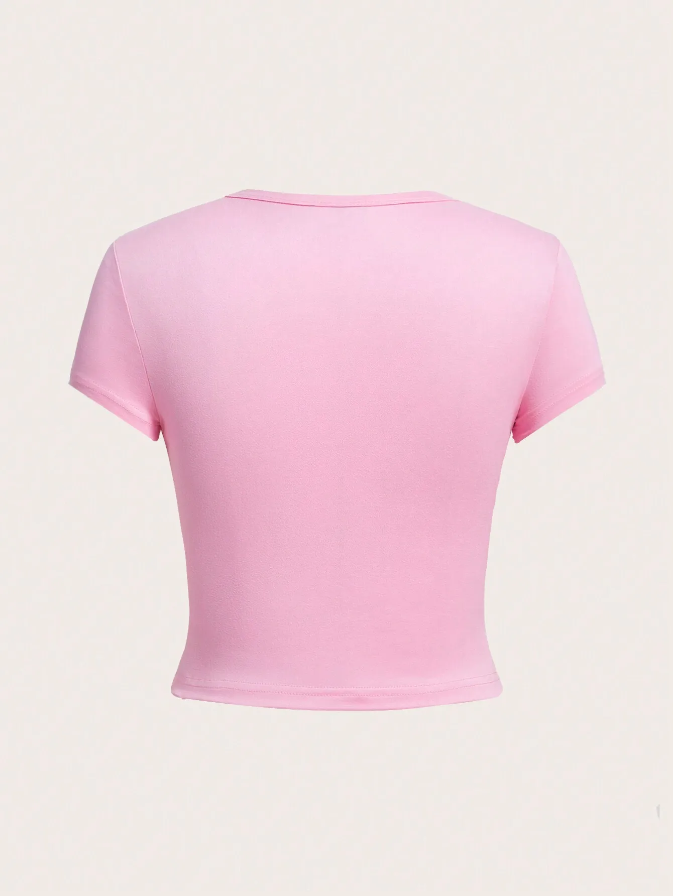 4 camisetas cortas de manga corta ajustadas para mujer, camisetas informales con cuello redondo para trajes de verano