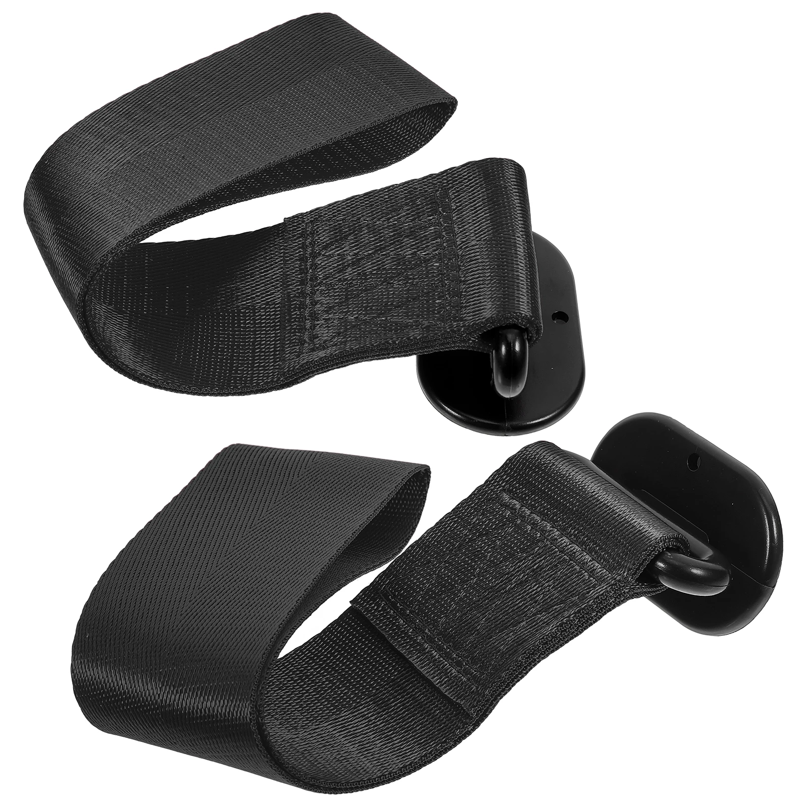 

2pcs 26x6.5cm Black Ribbon Car Tow Hook Decoration Trailer Hooks Adhesive Sturdy ABS Practical Use Fade Resistance Easy