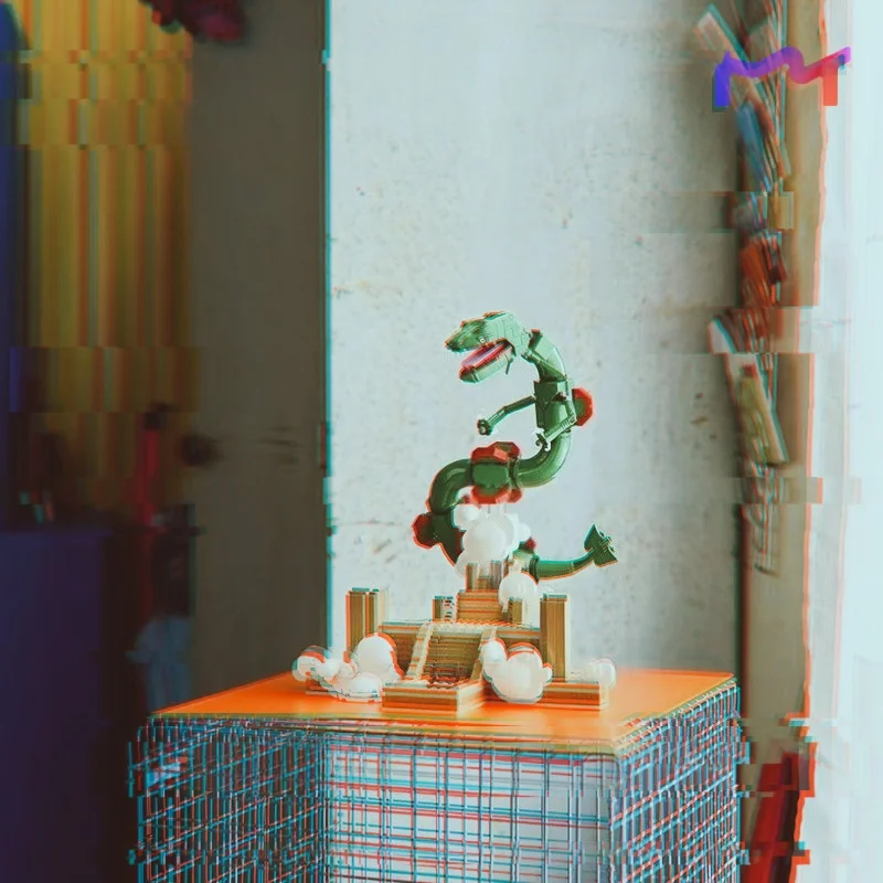 In Stock 1083Pcs Long Serpent Style Green Dragon Bricks Assembly Model, Building Blocks Ornament,Toys for Adults Christmas Gifts