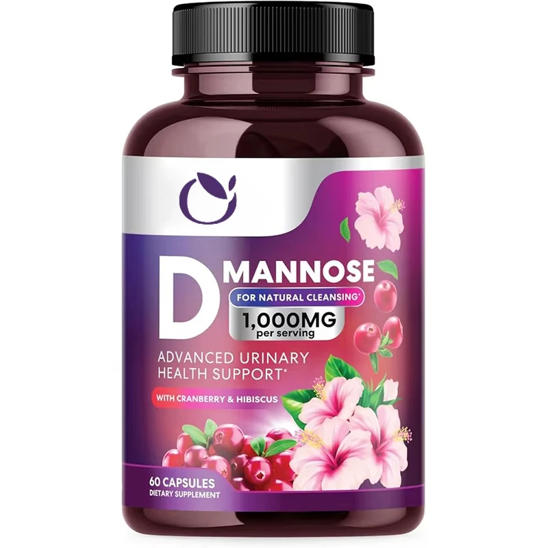 

Advanced Formula of D-mannose and Cranberry Extract, Non GMO, Vegetarian -60 Capsules