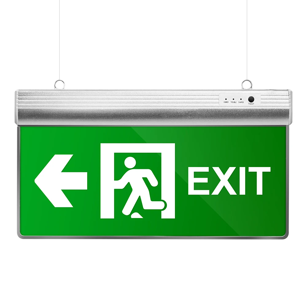 LED Fire Emergency Light Charging Exit Sign Fire Safety Waterproof LED Emergency Light