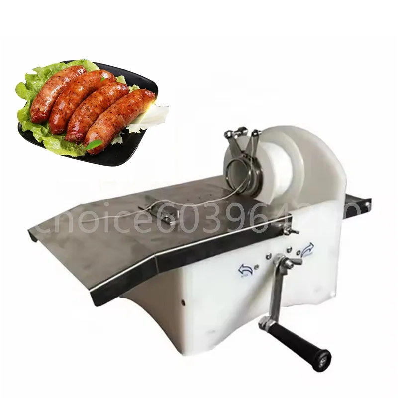 Portable Tabletop Hand-Cranked Sausage Twisting Machine High Quality Meat Sausage Cutting Knotting Tying Binding Linker Machine