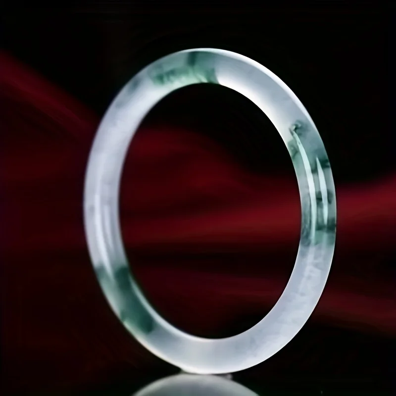 New Natural High Ice Quartzite Jade Thin Strip Bracelet, Small and Fashionable Model