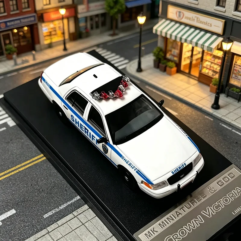 Modelo de Auto Crown Victoria de Aleación Fundida a Presión MK & GOC, Escala 1:64, Colección Festiva, Regalo, Souvenir y Juguete de Exhibición