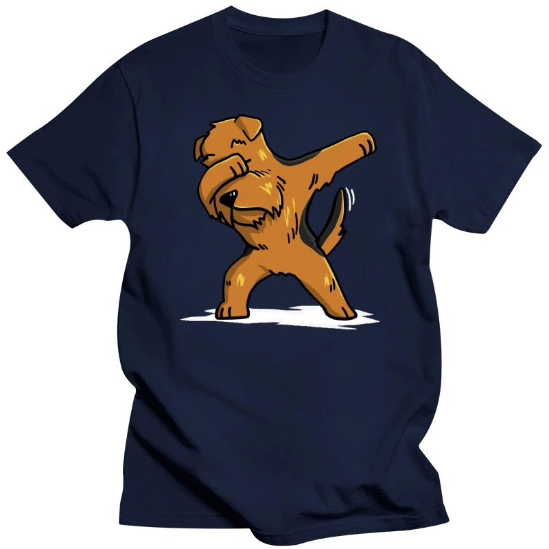 Men tshirt  Funny Dabbing Airedale Terrier Classic T Shirt Printed T-Shirt tees top