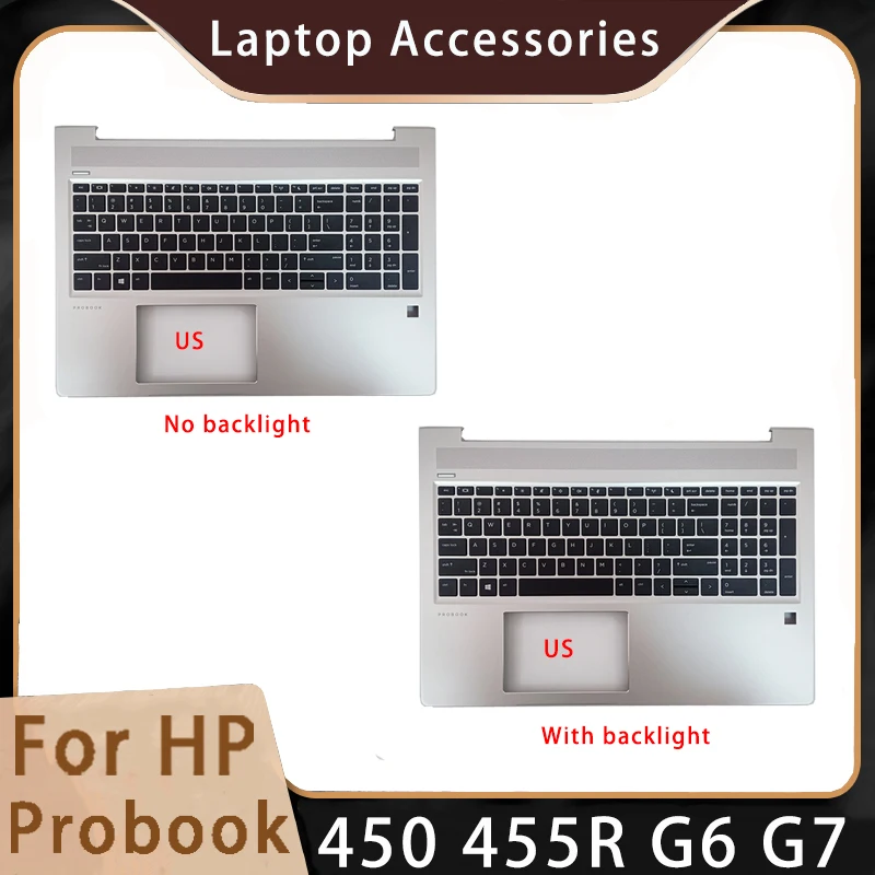 New For HP Probook 450 455R G6 G7;Replacemen Laptop Accessories Palmrest And US Keyboard With/NO Backlight L45091-001