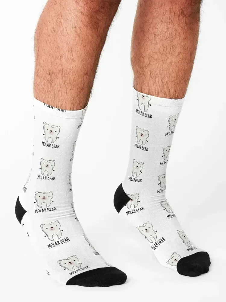 Molar Bear Funny Tooth Puns Socks christmas gift compression Women's Socks Men's