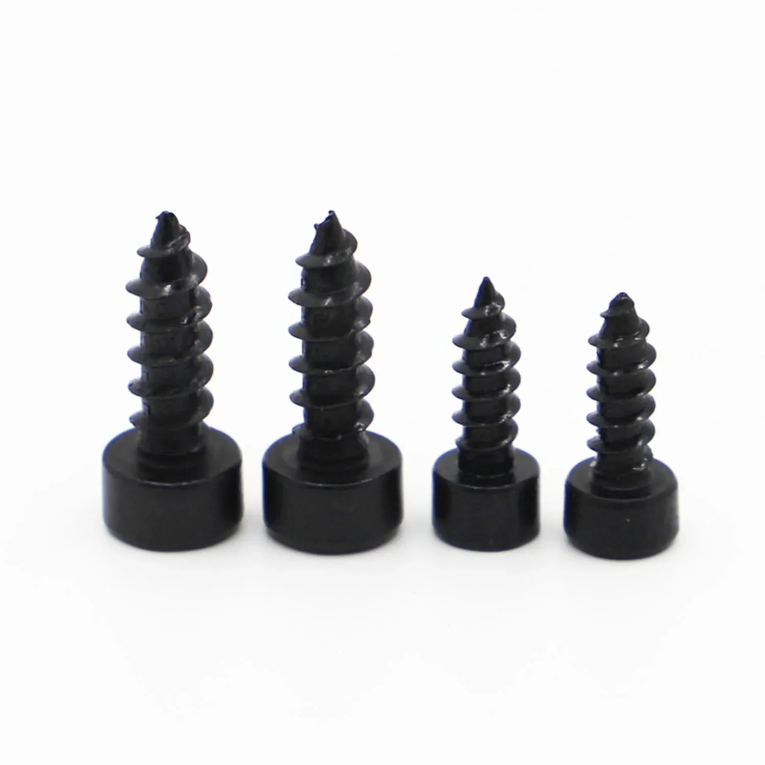 10-50 قطعة M2 M2.6 M3 M3.5 M4 M5 M6 8.8 الكربون الصلب مع الأسود مسدس المقبس غطاء رئيس الذاتي التنصت المسمار نموذج مسامير #4