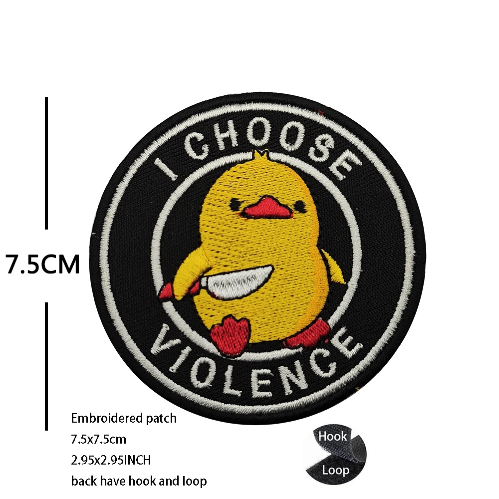 New Tactical Duck Magic Badge Rubber Patch Embroidery Tactical White Goose, Kitchen Knife Duck, Carbit Goose Bag Backpack Patch