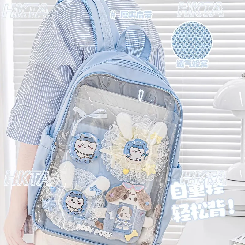 Sweet Cute Versatile Shoulder Pain Bags Women Big Appetite High School Student Travel Student Lolita Pink Backpacks Ladies