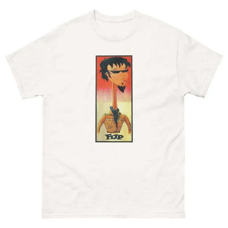 رجل تزلج فليب مع تصميمات تي شيرت ريترو للتزلج برقبة طويلة #1