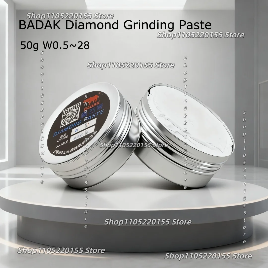 50g BADAK W0.5~40 Diamond Grinding Paste Sand Polishing Cream Compound for Jewelry Jade Metal Mould Mirror Surface Polishing