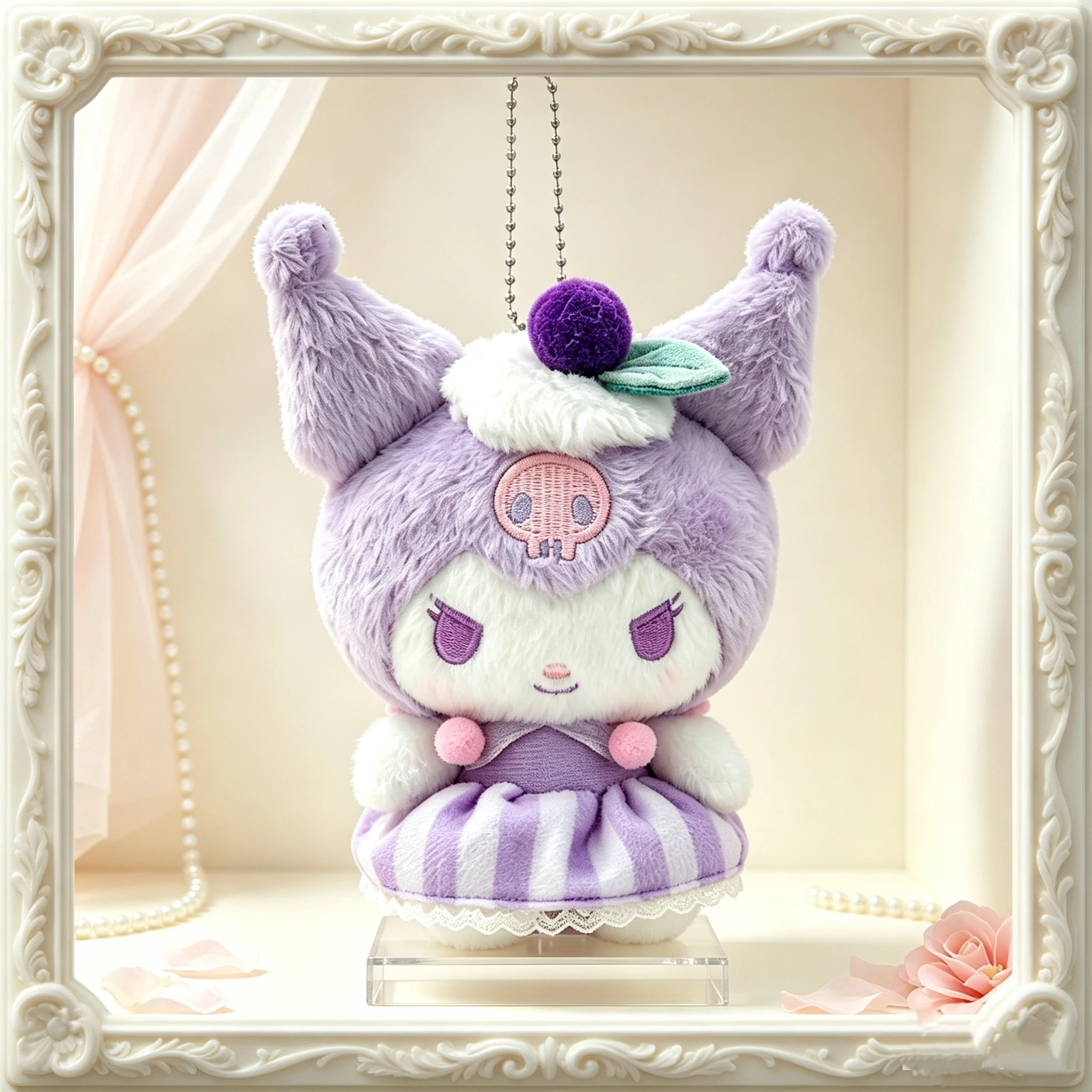 Genuine Licensed Sanrio Good Mood Series Plush Hug Pendant, Multipurpose Keychain Bag Charms, Cute Cinnamoroll Kuromi My Melody