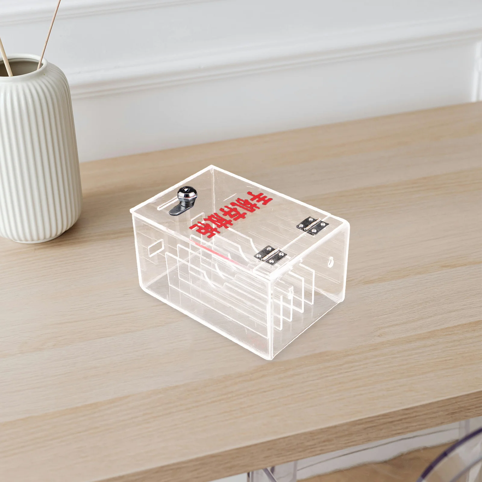 

Large Acrylic Cell Phone Locker Box Transparent Lockable Storage Cabinet Phone Organizer for Home Office Classroom Secure