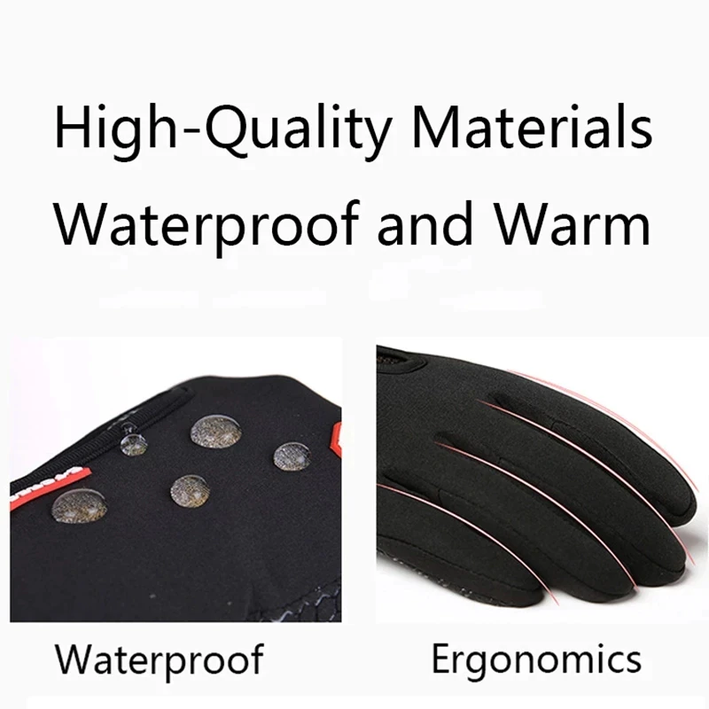 A Lot Of People Like It Outdoor Sports Touch Screen Non Slip Wind Fleece Warm Mountain Riding Gloves