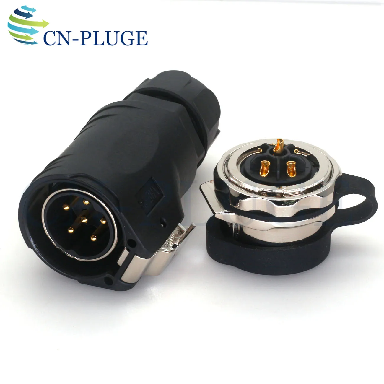 XHP28 Series 6-Pin Rear Nut Panel Waterproof Connector Outdoor LED Display Waterproof Cable Female Socket and Male Plug
